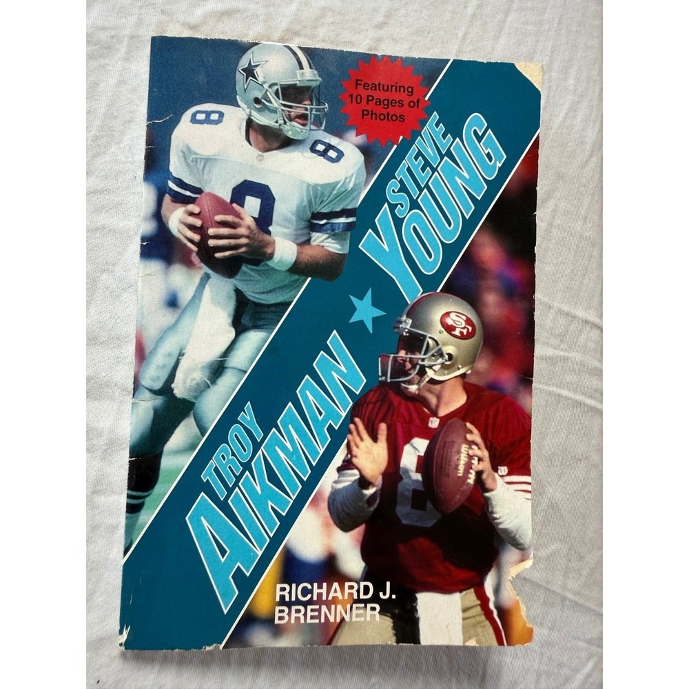 Troy Aikman Steve Young Richard J Brenner NFL Superstars Book 1994 094340326X